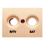 Tapa R/TV-SAT dorado Perlado