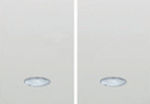 Tecla doble para interrup./conmut./cruzam. con visor blanco