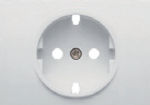 Tapa enchufe 2P+TT segur. lat. blanco