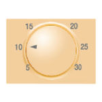 Tapa termostato electrónico ambiente dorado Perla, serie Coral