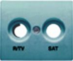 Tapa toma R/TV-SAT aluminio Prusia