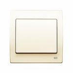 Conmutador simple beige, serie Iris estanca IP44