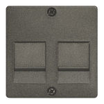 Tapas para adaptadores RJ modulares, referencia 5TG2125 de BJC. Carbono
