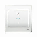 Interruptor bipolar con visor blanco, serie Iris