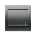 Pulsador timbre acero Neptuno, serie Iris