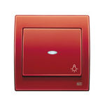 Pulsador luz con visor cobre Jaipur, serie Iris