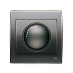 Regulador conmutador para LED 230Vac acero Neptuno, serie Iris