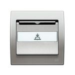 Interruptor - conmutador tarjetero 1 microrruptor aluminio Mercurio, serie Iris