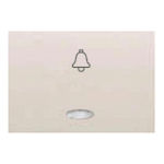 Tecla pulsador timbre con visor blanco