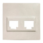 Tapa toma doble RJ 19682-1, Aluminio Metalizado de Miro