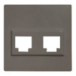 Tapa toma doble RJ 19682-1, Carbono Metalizado de Miro