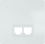 Tapa toma doble RJ 19682-1, Blanco Polar de Miro