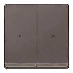 Tecla doble  decorada cromo bronce, difusor, Carbono Metalizado de Miro