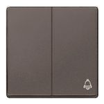 Tecla doble, símbolo campana, Carbono Metalizado de Miro