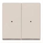 Tecla doble  decorada cromo bronce, difusor, Blanco Polar de Miro