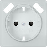 Tapa base enchufe seguridad 2 USB, Blanco Polar de Miro
