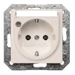 Tapa schuko, protección de seguridad, p. etiqueta, indicador sobretensión, Blanco Polar de Miro