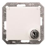 Tapa schuko cerrado, protección de seguridad, Blanco Polar de Miro