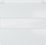 Tapa abatible schuko, protección de seguridad, etiqueta, Blanco Polar de Miro