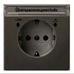 Tapa Schuko cerrado, referencia 5UH12732AC21 de la serie Style de BJC. Antracita cosso