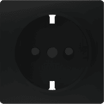 Tapa schuko, protección de seguridad, Negro Mate de Miro