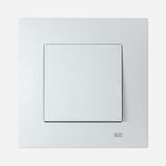 Conmutador simple blanco polar, serie Viva