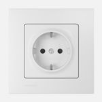Conj. Toma schuko 2P + T emborne rápido sin garras, Blanco polar / Blanco polar, serie Miro