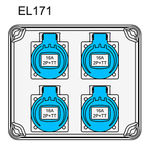 Montaje especial Caja estanca 175x151x95 con laterales lisos