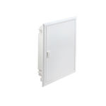 Caja de distribución IP40, empotrar pared sólida, referencia GME28PO/RR de IDE. 2x14 (28) módulos puerta metálica. Regleta N&T