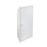 Caja de distribución IP40, empotrar pared sólida, referencia GME42PO/RR de IDE. 3x14 (42) módulos puerta metálica. Regleta N&T