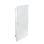 Caja de distribución IP40, empotrar pared sólida, referencia GME56PO/RA de IDE. 4x14 (56) módulos puerta metálica. Regleta N&T Aut