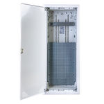 Caja multimedia IP40 empotrar paredes convecionales, placa multimedia 550x295 de IDE. 14 módulos de capacidad