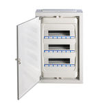 Armario de superficie IP40 de IDE. 630x390x122. Puerta metálica y frontal plástico