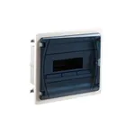 Caja distribución IP40 empotrar, pared hueca, referencia GPE12PT/PH de IDE. 1x12 módulos, puerta transparente