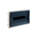 Caja distribución IP40 empotrar, pared hueca, referencia GPE18PT/PH de IDE. 1x18 módulos, puerta transparente