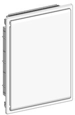 Caja de distribución IP40 de empotrar 54 (3x18) módulos. Serie Gold de IDE. 574x424x97. Puerta opaca