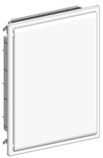 Caja de distribución IP40 de empotrar 54 (3x18) módulos. Serie Gold de IDE. 574x424x97. Puerta opaca. Paredes huecas