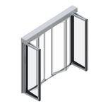 Puerta plegable automática FFT FLEX GREEN con operador ES 200 de dormakaba