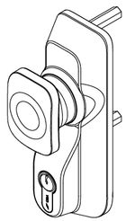 Accionamiento externo manilla PUSH/TOUCH/PRESTIGE CISA, condenable por llave, PVD inox. sat.