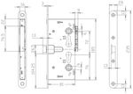 Electrocerradura embutir Cortafuego serie MITO, sólo picaporte, fail secure