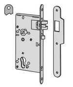 Cerradura C.Madera CISA 60mm picaporte antitarjeta, antipánico, latonado