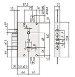 Cerradura CISA Serie COMFORTLOCK para puerta acorazada picaporte+4 bulones, sin frente