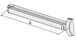 Dispositivo Antipánico FAST TOUCH CISA de embutir 1200 mm, símil inoxidable satinado, cortafuego