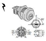 Cilindro AP4 CISA  retorno automático, con microinterruptor, 2 micros