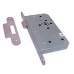 Cerradura BRITON 60mm sólo picaporte, frente redondo acero inoxidable