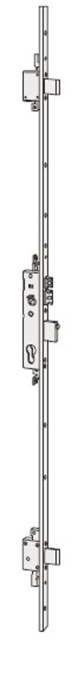 Cerradura carpintería metálica CISA Sikurexit 30mm, Frente plano, Función A-D
