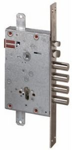 Cerradura eléctrica CISA REVOLUTION para puerta acorazada picaporte+4 bulones, con frente
