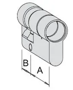 Cuerpo Medio Cilindro Electrónico 30x10 Niquelado