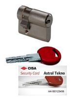 Medio Cilindro ASTRAL TEKNO PRO CISA leva regulable 30x10, niquelado