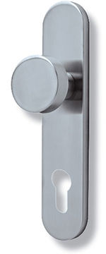 Pomo individual fijo CISA ,placa larga, c/bocallave 72mm, cuadradillo 9mm, AISI316